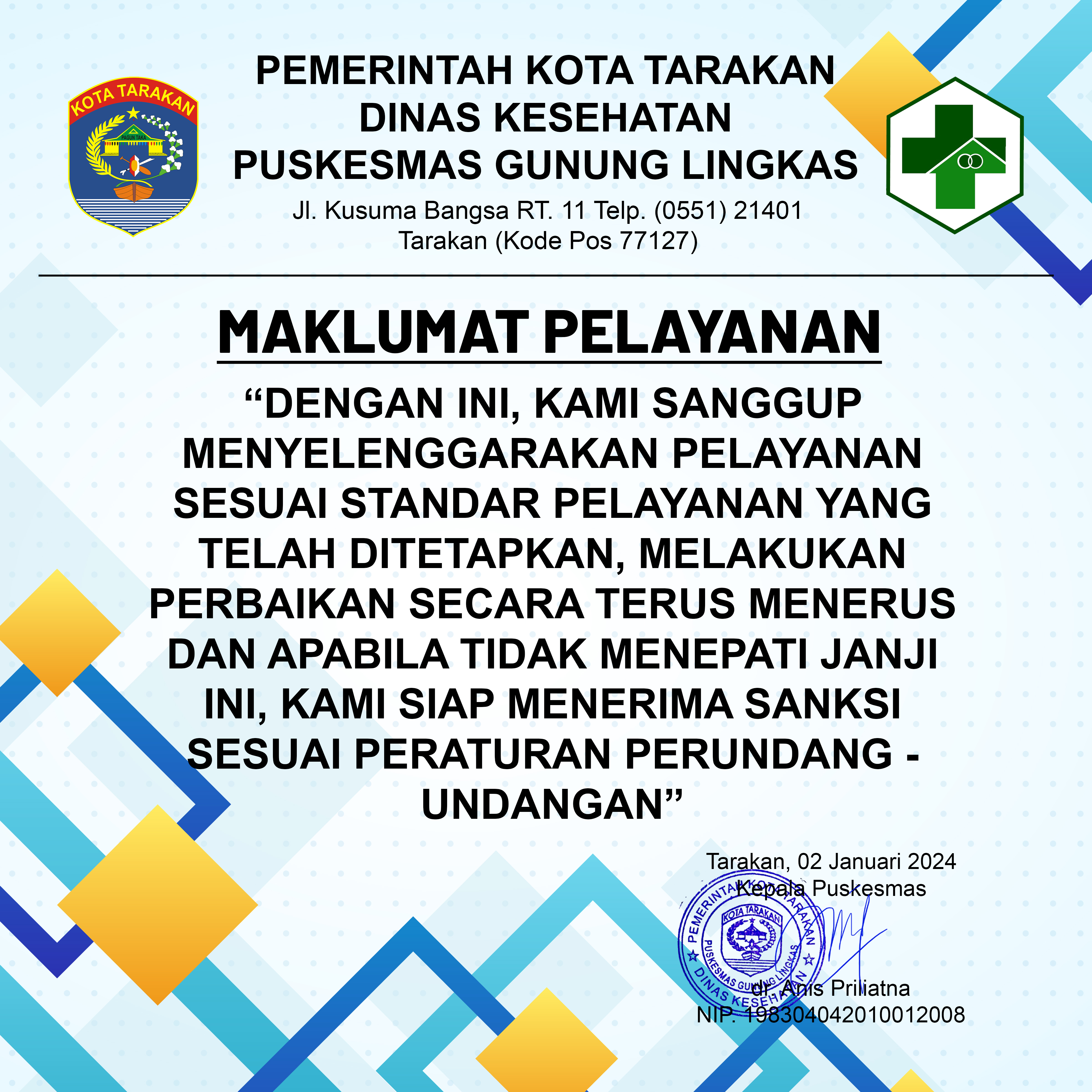 Maklumat Pelayanan